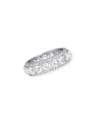 64 Facets 18k White Gold Diamond Infinity Band Ring