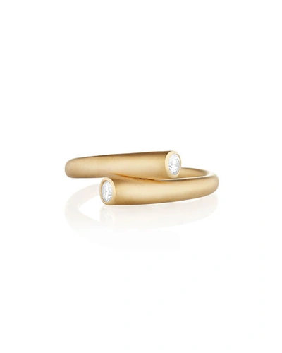 Carelle Whirl 18k Gold 2-diamond Ring