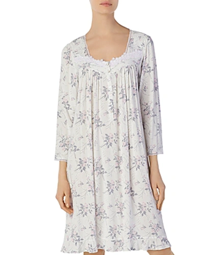 Eileen West Waltz Long Sleeve Nightgown In Rose Multi