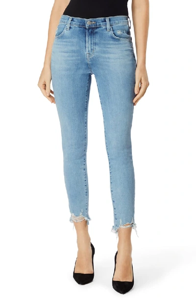 J Brand Alana High-rise Crop Skinny Jeans With Destroyed Hem In Teardrop