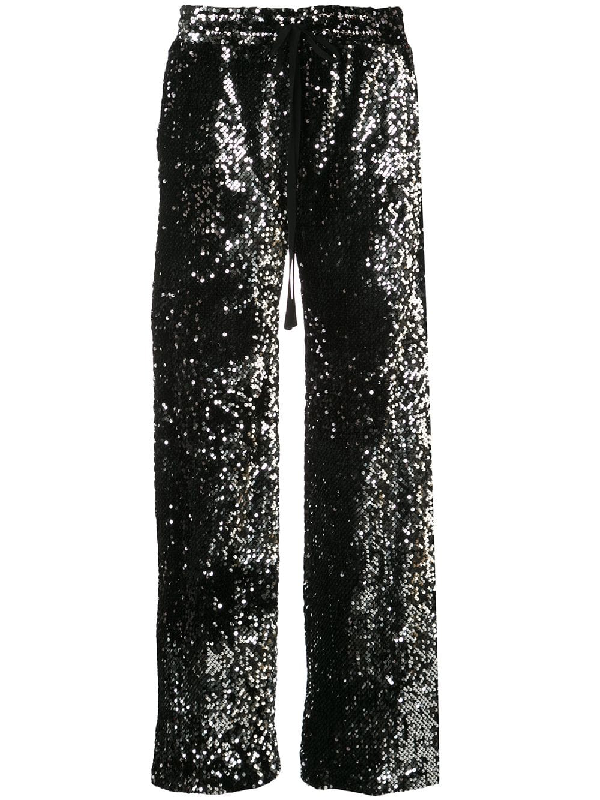 sequin track pants