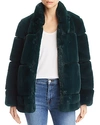 Apparis Sarah Faux-fur Coat In Emerald