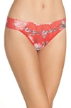 Hanky Panky Holiday Blossom Original Rise Thong In Holiday Floral