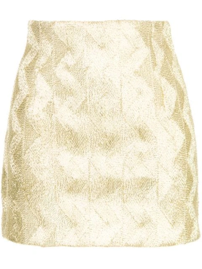 Manning Cartell Zigzag Mini Skirt In Metallic