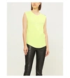 Balmain Womens Yellow Logo-print Cotton-jersey Short Sleeve T-shirt In Jaune Fluo