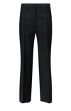 Jil Sander High-rise Cotton And Silk Carrot Pants In Black