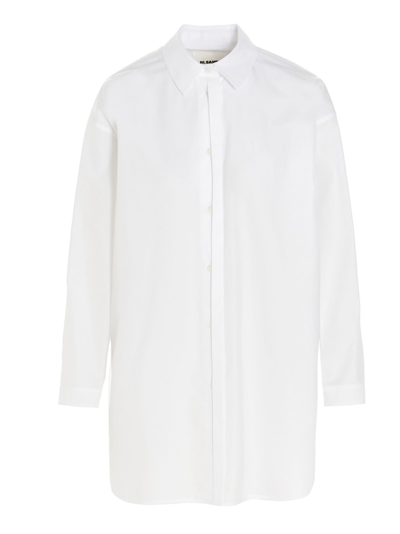 Jil Sander Long Shirt In White