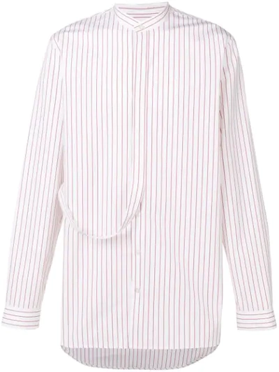 Jil Sander Mandarin Collar Shirt In White