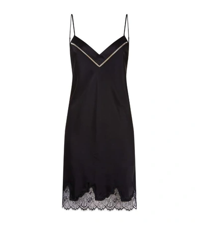 Simone Perele Silk Nightgown In Black