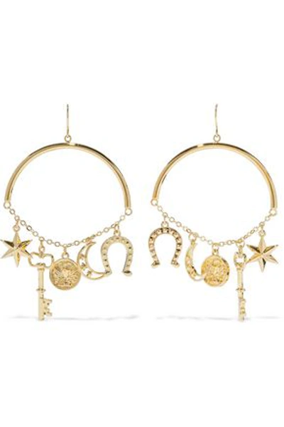 Noir Jewelry Woman Gold-tone Earrings Gold