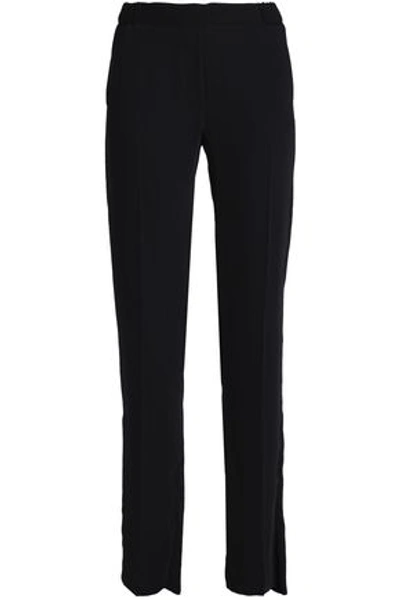 Mm6 Maison Margiela Woman Crepe Slim-leg Pants Black