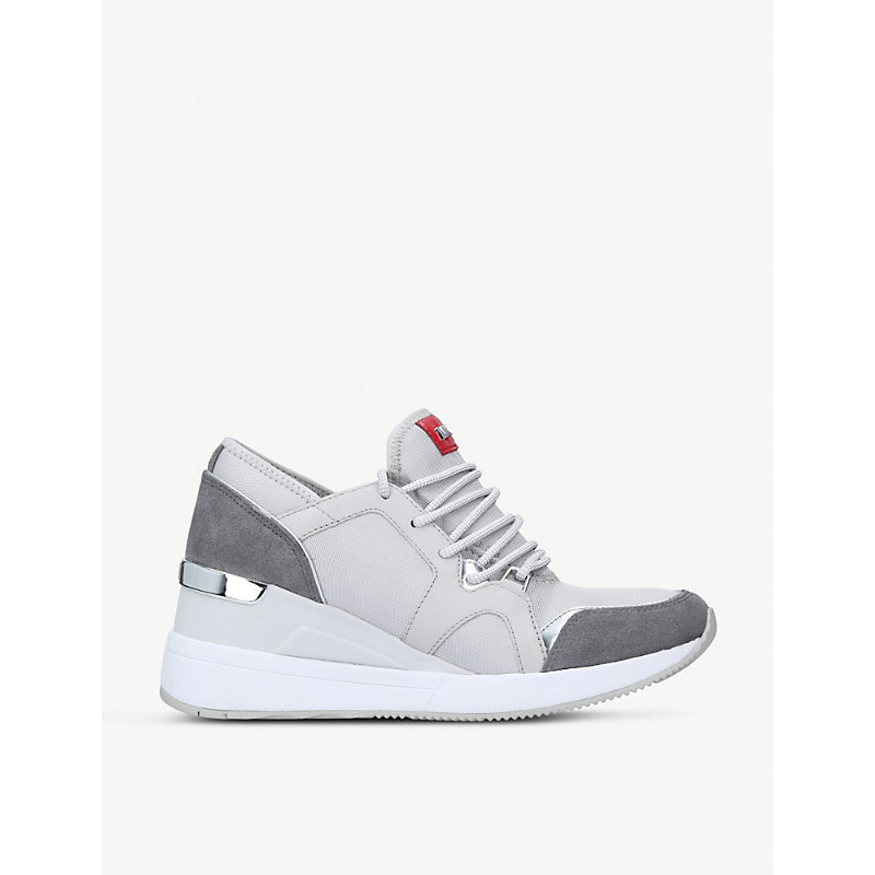 liv canvas and leather trainer