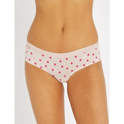 Stella Mccartney Betty Mesh Bikini Briefs In Pale Rose