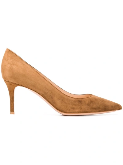 Gianvito Rossi Pointed Pumps - Brown In Brown