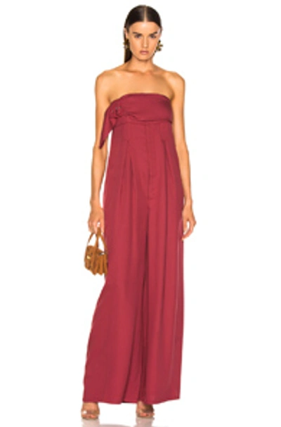 Atoir Save This Heart Jumpsuit In Cranberry