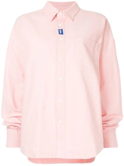 Ader Error Oversized Oxford Shirt In Pink
