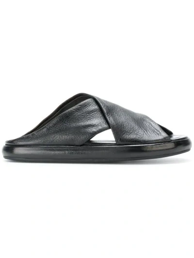Marsèll Soft Crossover Sandals In Black