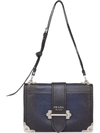 Prada Cahier Shoulder Bag In Blue