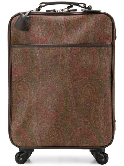 Etro Paisley Suitcase - Brown
