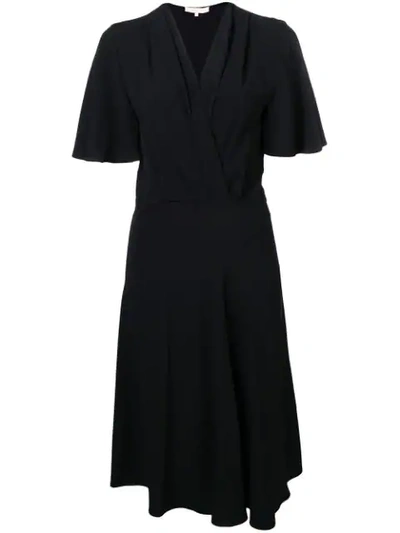 Vanessa Bruno Flutter Sleeve Midi Dress - Black