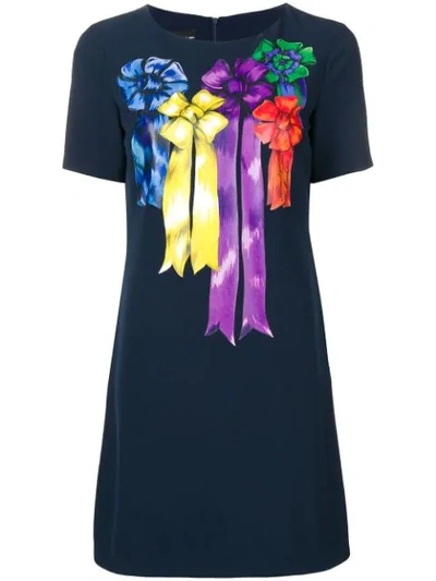 Boutique Moschino Bow Detail T-shirt Dress - Blue