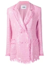 Msgm Sequin Tweed Jacket - Pink