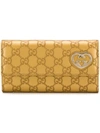 Gucci Gg Motif Wallet In Gold