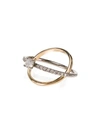 Charlotte Chesnais 18kt Yellow And White Gold Elipse Solitaire Diamond Ring