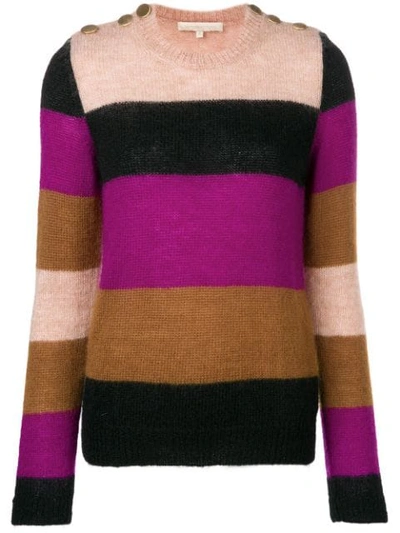 Vanessa Bruno Striped Colour Block Sweater - Purple