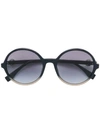 Fendi 55mm Round Sunglasses - Blue