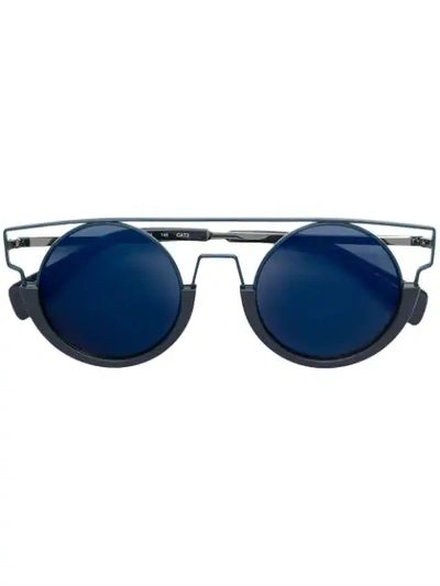 Yohji Yamamoto Round Frame Sunglasses - Black