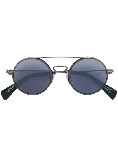 Yohji Yamamoto Round Frame Sunglasses - Black