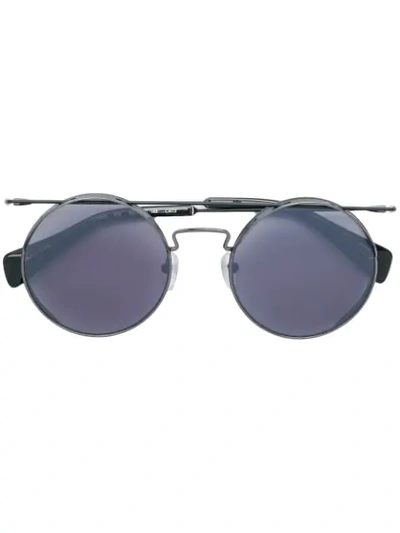 Yohji Yamamoto Round Frame Sunglasses In Black