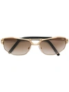 Cazal Square Tinted Sunglasses In Metallic