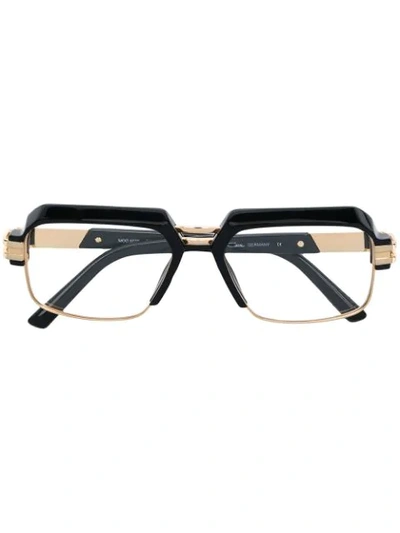 Cazal Classic Square Glasses In Black