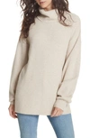 Free People Softly Structured Knit Tunic In Oatmeal Heather