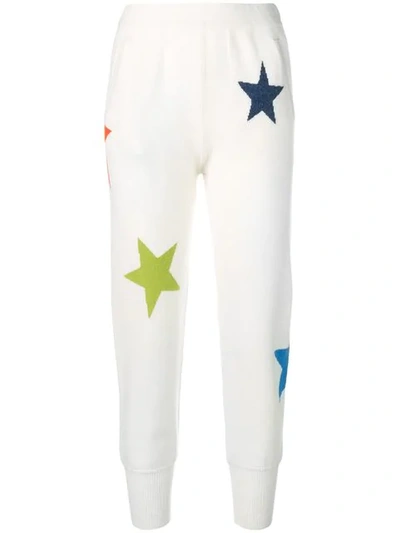 Allude Star Patch Knitted Joggers In White