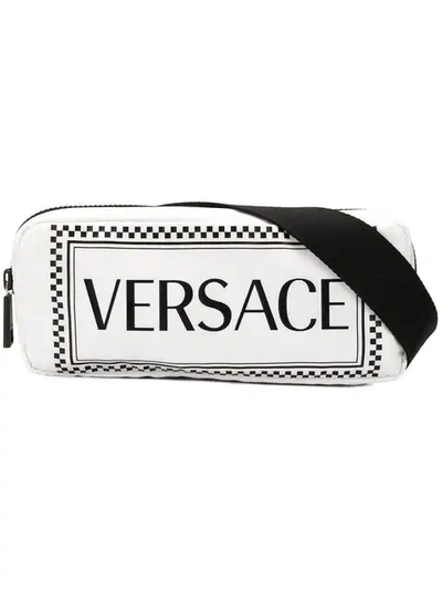 Versace Logo-print Belt Bag In White