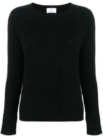 Allude Ribbed Sweater - Black