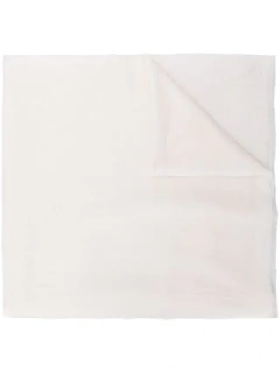 Allude Classic Oversized Scarf In White