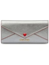 Miu Miu Portemonnaie Mit Love-logo In Metallic