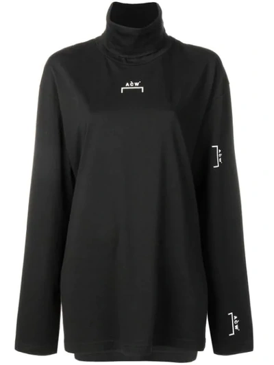 A-cold-wall* Roll Neck Logo Top - Black