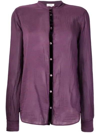 Forte Forte Contrast Button Blouse - 紫色 In Purple