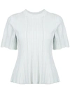 Proenza Schouler Plissé Knit Top In White