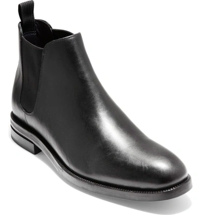 Cole Haan Wakefield Grand Waterproof Chelsea Boot In Black Leather