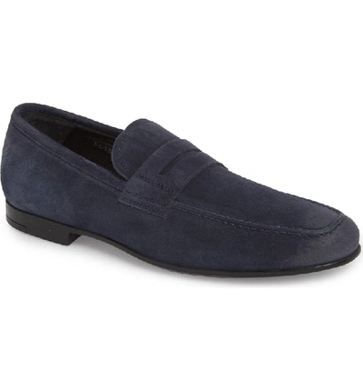 To Boot New York Alek Penny Loafer In Space Blue