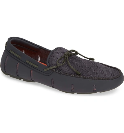 Swims Lace Loafer In Dark Gray/ Olive