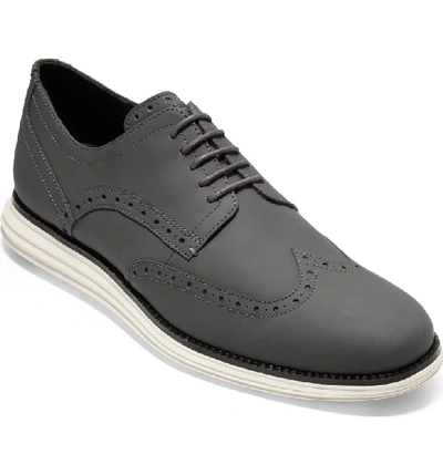 Cole Haan Men's Original Grand Leather Wing-tip Oxfords In Chorino Grey Matte Leather