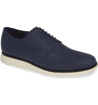 Cole Haan Men's Original Grand Leather Wing-tip Oxfords In Chorino Marine Matte Leather