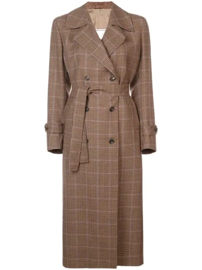Giuliva Heritage Collection Checked Trench Coat - Brown